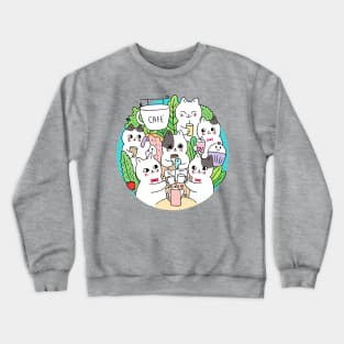 Cat Cafe Crewneck Sweatshirt